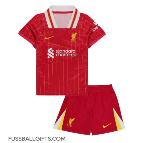 Liverpool Fußballbekleidung Heimtrikot Kinder 2024-25 Kurzarm (+ kurze hosen)